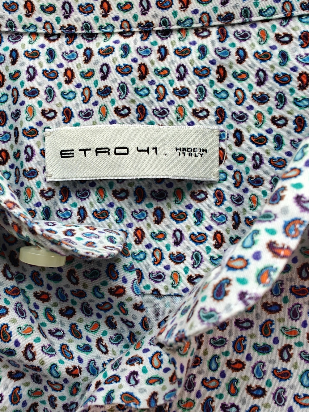 ETRO Multicolor Paisley Print Men's Shirt Size 41 (M)